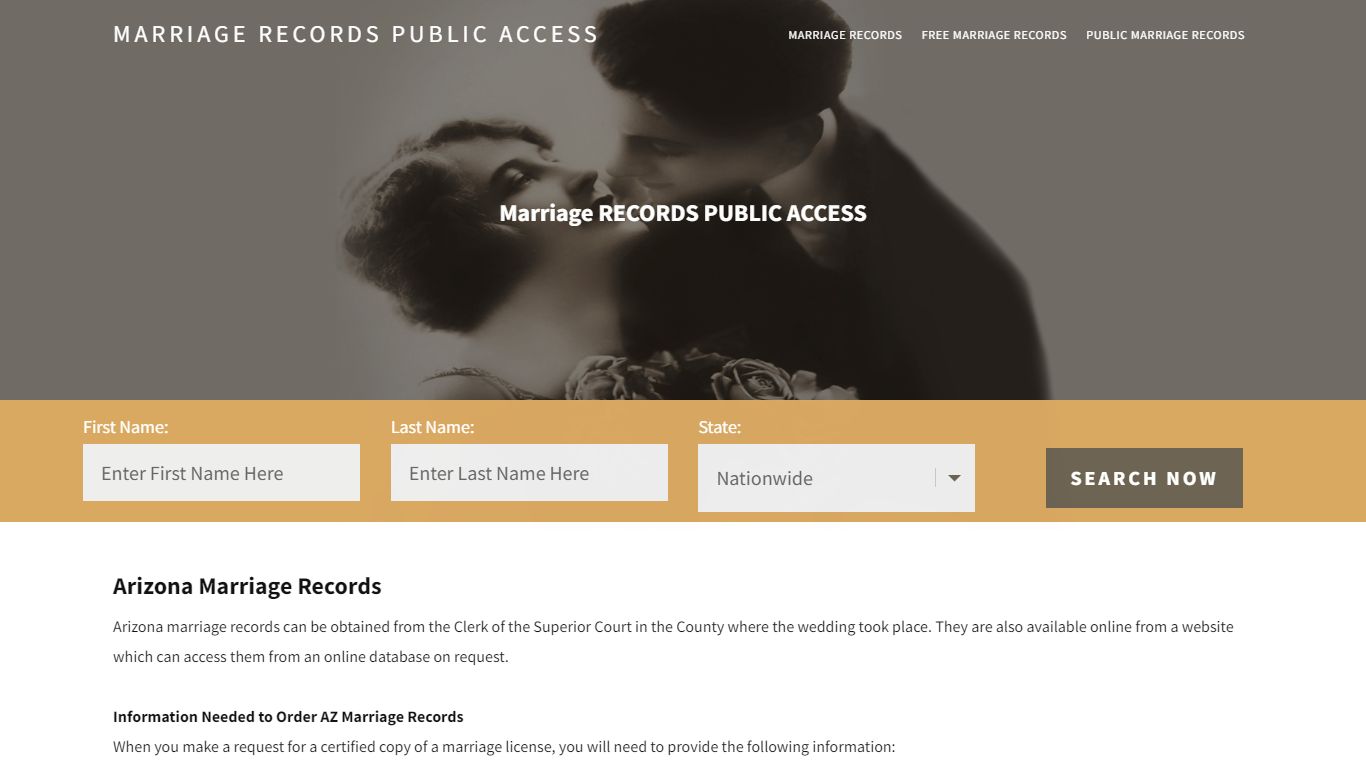 Arizona Marriage Records |Enter Name and Search | 14 Days Free